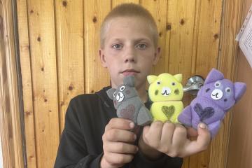 Мастер-класс "Котята из губки"